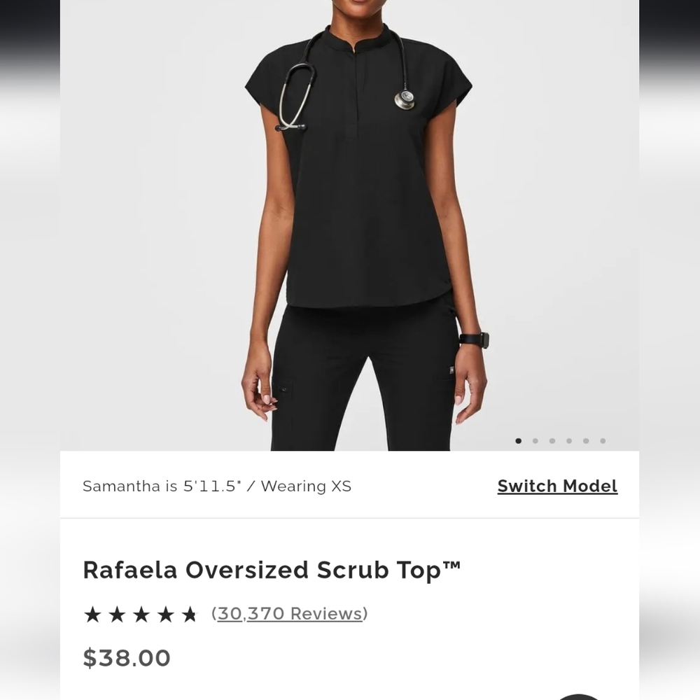 Figs rafaela oversize scrub top 5xl